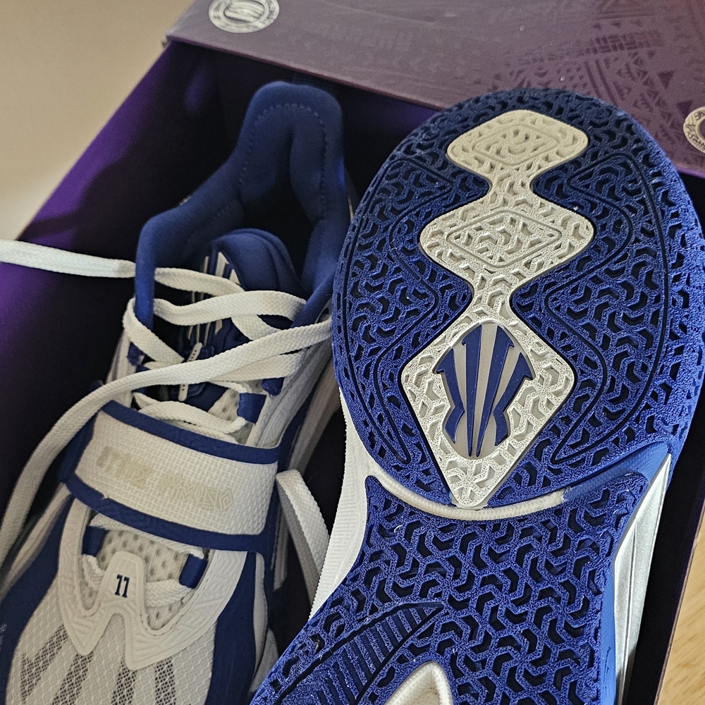 Men's Blue and White Athletic Shoes